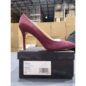 G.I.L.I. Alecia Pointed Toe Pump Shoes, Burgundy Microsuede 8M US